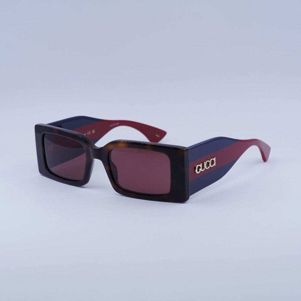🕶️ New Gucci GG1860S 002 Sunglasses - Havana/Blue/Red Frame